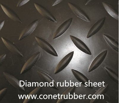 Diamond rubber mat