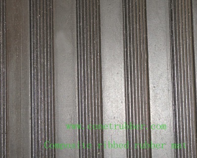 Composite ribbed rubber mat