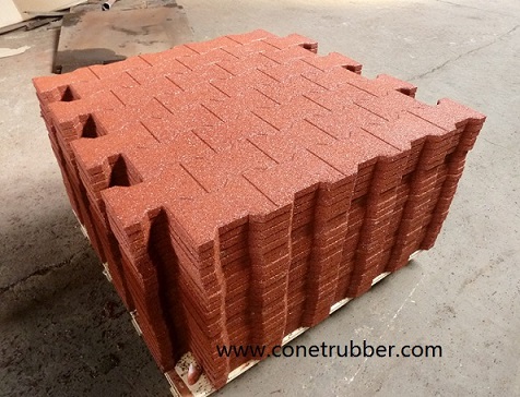 Interlock Dog Bone Rubber Tiles